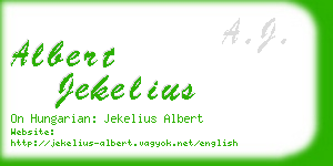 albert jekelius business card